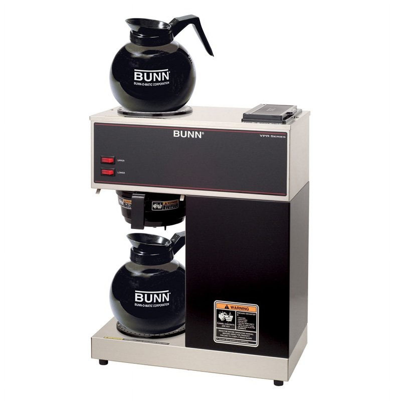 BUNN VPR 12-Cup Commercial Coffee Brewer with Two Glass Decanters, 2 Warmers - image 1 of 2