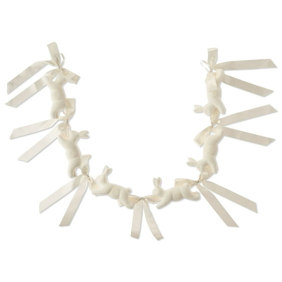 Bunnies and Bows Garland, Cream, 6', Easter by Way To Celebrate