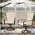 thumbnail image 1 of BUPPLEE Swivel Wicker Patio Dining Chairs Set of 2, Metal Frame Outdoor Chairs with Cushions for Garden Backyard, Beige & Gray, 1 of 9
