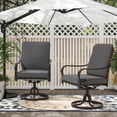 thumbnail image 1 of BUPPLEE Swivel Wicker Patio Dining Chairs Set of 2, Metal Frame Outdoor Chairs with Cushions for Garden Backyard, Beige & Gray, 1 of 9