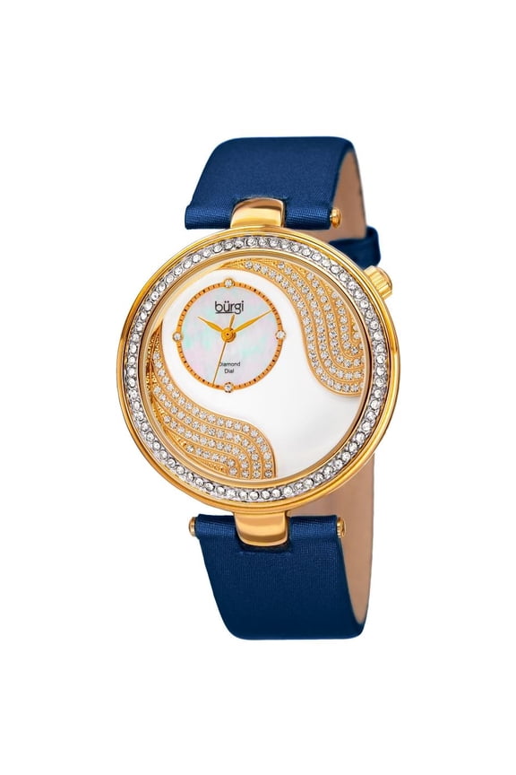 BUR131RD 38mm Metal Case Red Calfskin Synthetic Sapphire Women's Watch