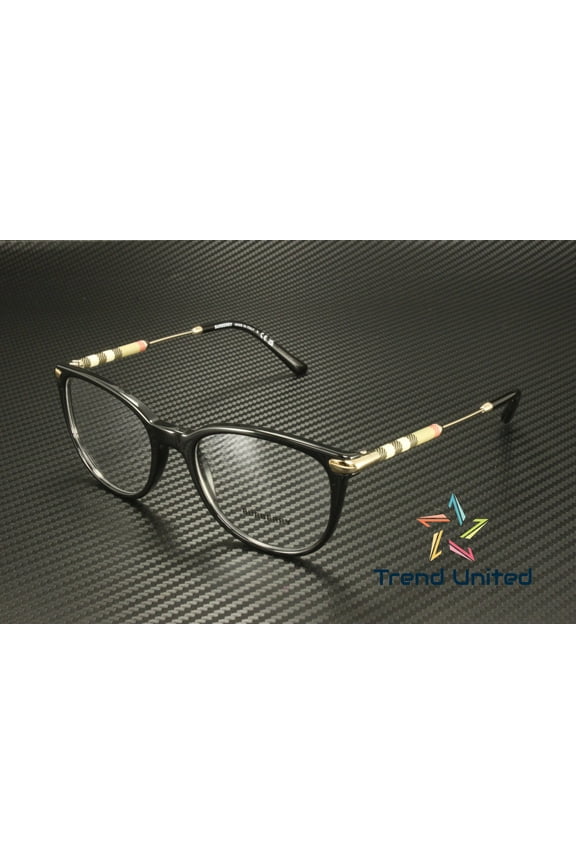 Plastic Womens Square Eyeglasses Black 51mm Adult