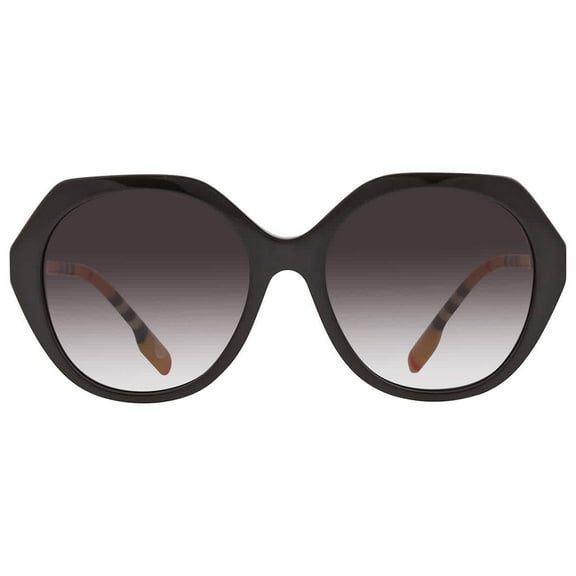 Burberry BE 4375 Plastic Womens Irregular Sunglasses Black 55mm Adult