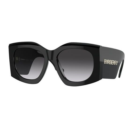 BURBERRY Women's BE4388U Madeline Sunglasses, Black/Grey Gradient, One Size