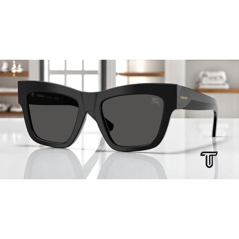 BURBERRY BE4449 300187 Black Dark Grey 53 mm Women display picture 2