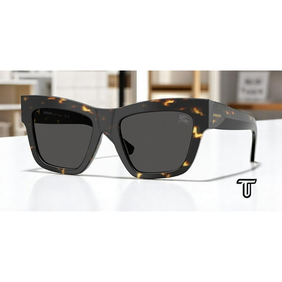 BURBERRY BE4449 410687 Yellow Havana Dark Grey 53 mm Women's Sunglasses