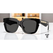 BURBERRY BE4453 300187 Black Dark Grey 54 mm Womens Sunglasses
