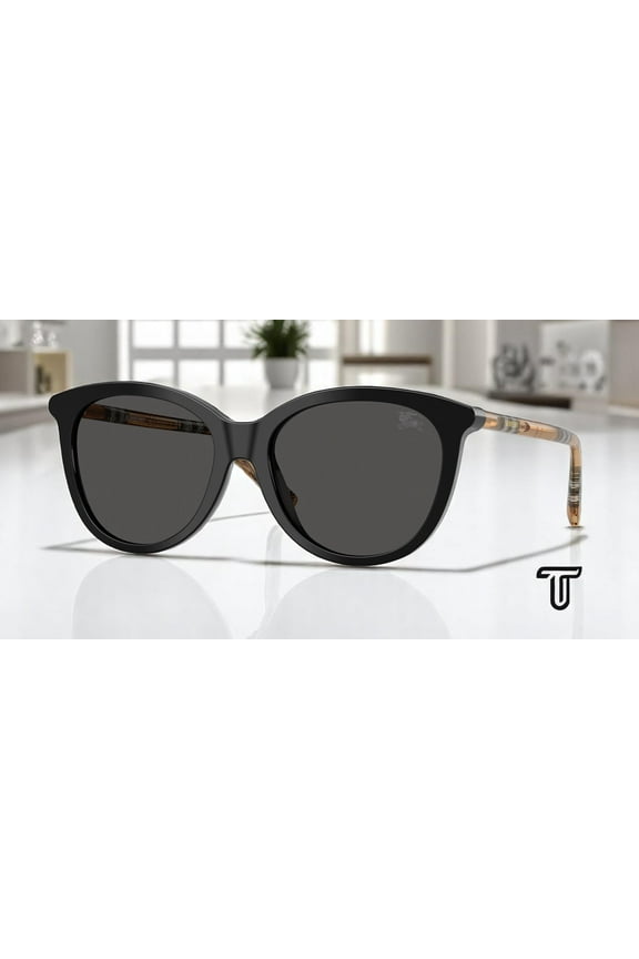 BE4455 416187 Black Dark Grey 55 mm Women's Sunglasses