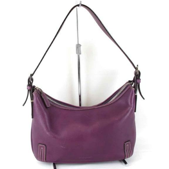Pre-Owned BURBERRY Burberry Shoulder Bag Leather Purple Women's (Fair)