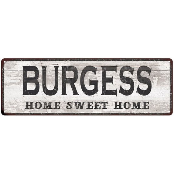 BURGESS Home Sweet Home Country Look 6x18 Metal Sign 106180045702