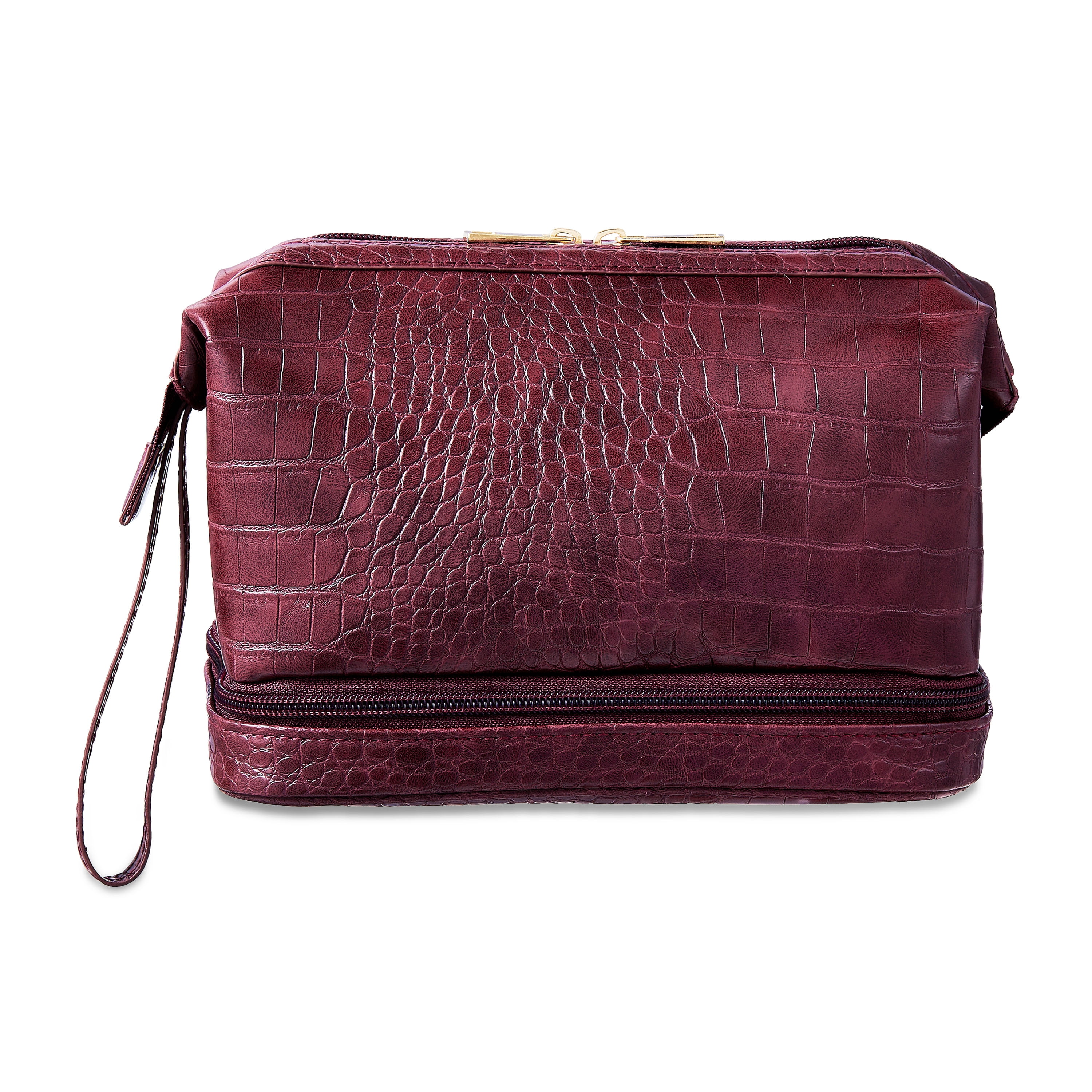 VOCOSTE Makeup Tasche Aus Oxford-Stoff – Rosenroter Organizer Mit Trennwänden