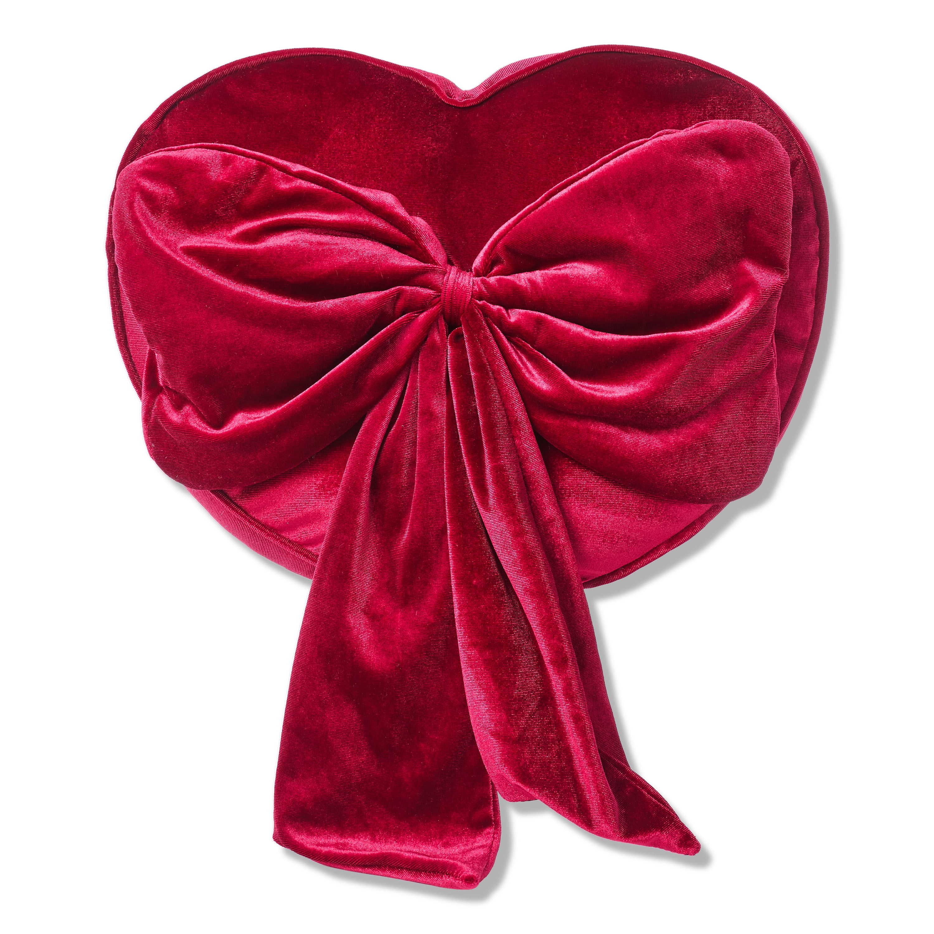 Heart-Shaped Decorative Pillow, Red, 14", Valentine's Day by Way To Celebrate
