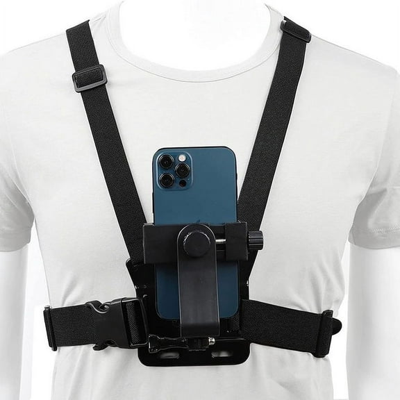 BURIBURI Mobile Phone Chest Strap Mounting Holder First-angle Video Bracket Fixed Clip Live Broadcast Accessories