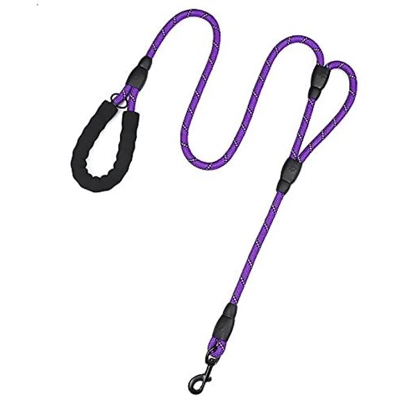 BURIBURI Plutus Pet Rope Dog Leash 6ft Long,Traffic Padded Two Handle,Heavy Duty,Reflective Double Handles Lead for Control Safety Training,Leashes for Large Dogs