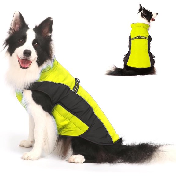 BURIBURI Warm Dog Winter Coat, Dog Sweater Cold Weather Coats Waterproof Dogs Apparel Clothes Pet Jacket Padded Vest Outfit for Small Medium Large Dogs