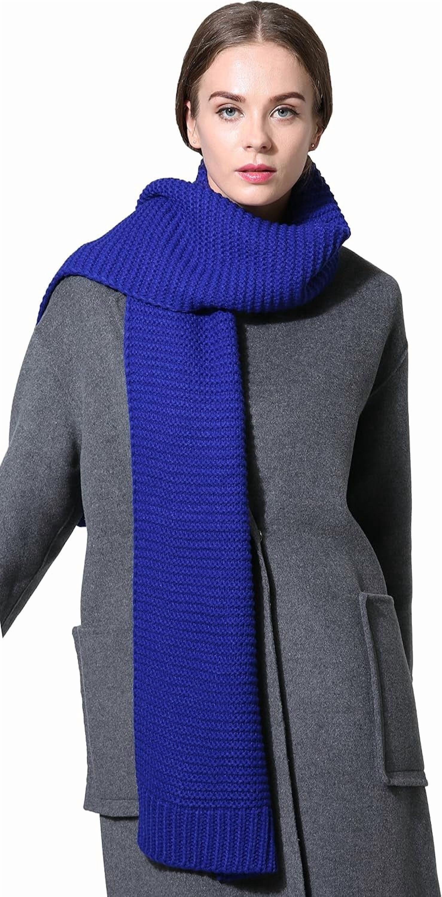 BURIBURIBURIBURI Women Men Winter Thick Cable Knit Wrap Chunky Warm ...