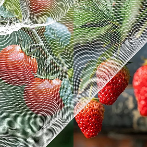 BURMONG Garden Netting 80 Mesh,10x13ft(3x4m) Ultra Fine Insect & Bird Barrier, Breathable Plant Cover for Vegetables Fruits Flowers Trees, Row Cover for Raised Beds Greenhouse