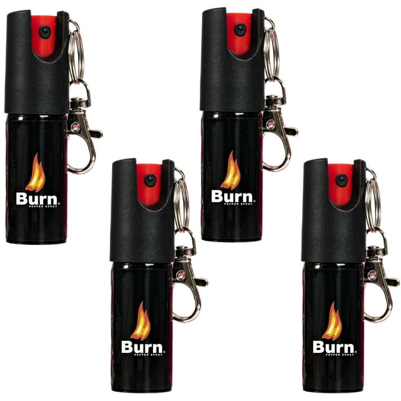 BURN Pepper Spray 1/2oz Black 5 Pack