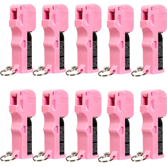 BURN Pepper Spray 1/2oz Flip Top 10 Pack Pink