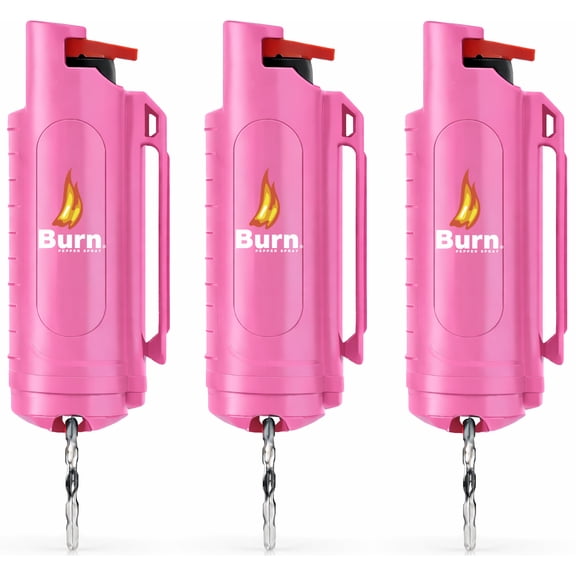 BURN Pepper Spray 1/2oz Pink 3 Pack