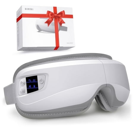 BURRKI Eye Massager with Heat & Bluetooth Music, Christmas Birthday Relaxing Gifts for Women Men,Heated Eye Mask