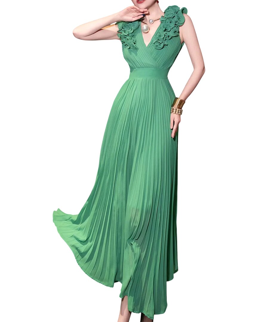 chinese dress ladies Burryco Embellished Short Sleeve Maxi Dress – Bluefly main image 1