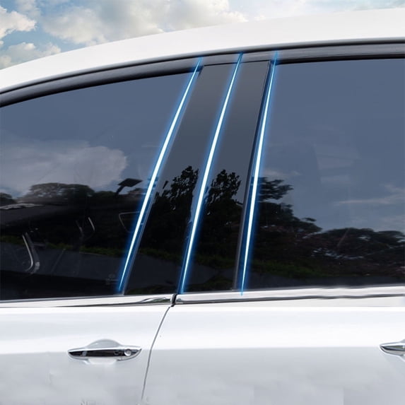 BURSTLER Automobile Door Window Pillar Post Trim B Pillar Molding Trim Fit for Land Rover LR2 Freelander2 2006-2015 6PCS