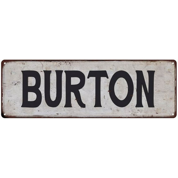 BURTON Vintage Look Rustic Chic Metal Sign 8x24 108240036441