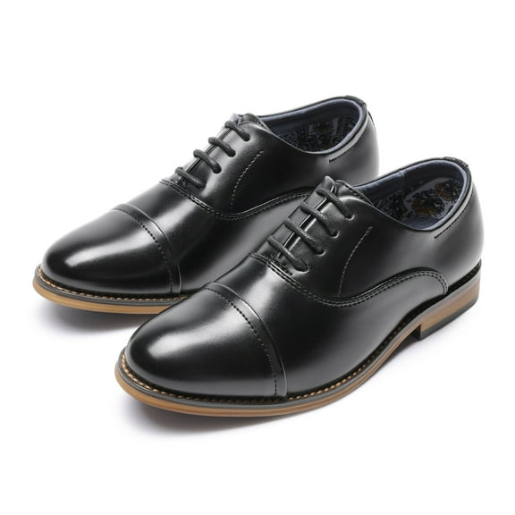 BURUDANI Big Boy's Oxford Classic Lace Up Formal Dress Shoes