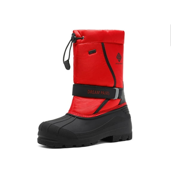 BURUDANI Big Kid Kamick Red Mid Calf Waterproof Winter Snow Boots Size 4 M US Big Kid