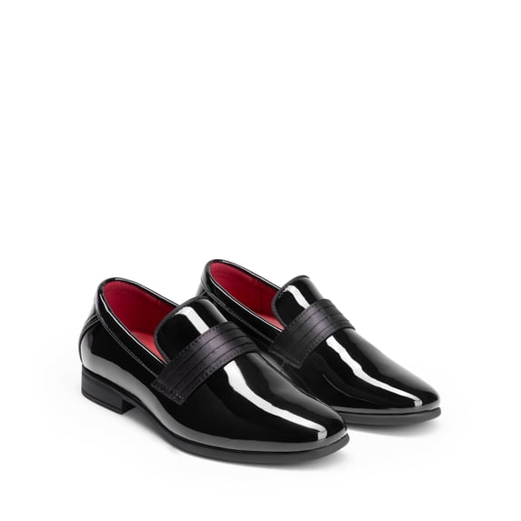BURUDANI Boy's Dress Formal Tuxedo Shoes Slip-on Loafers