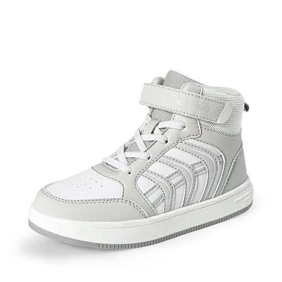 BURUDANI Boys Girls High-Top Court Kicks Kids LilLegends JuniorFly Jumpers Athletic Shoes for School Gym & Game Time