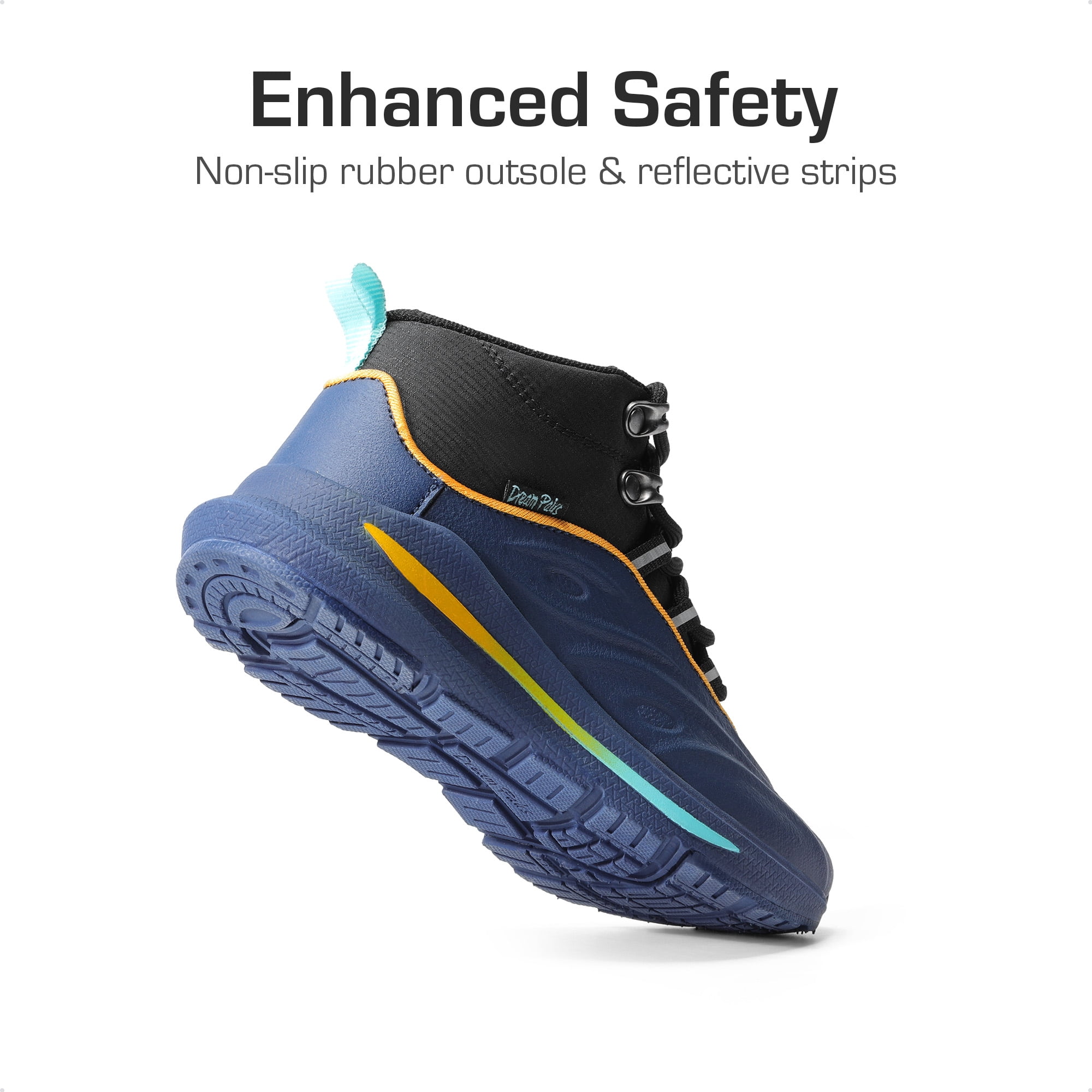 BURUDANI Boys Girls High-Top DuraPlay Hiking Boots-Sneakers – Outdoor Lace-Up Shoes for Little & Big Kids