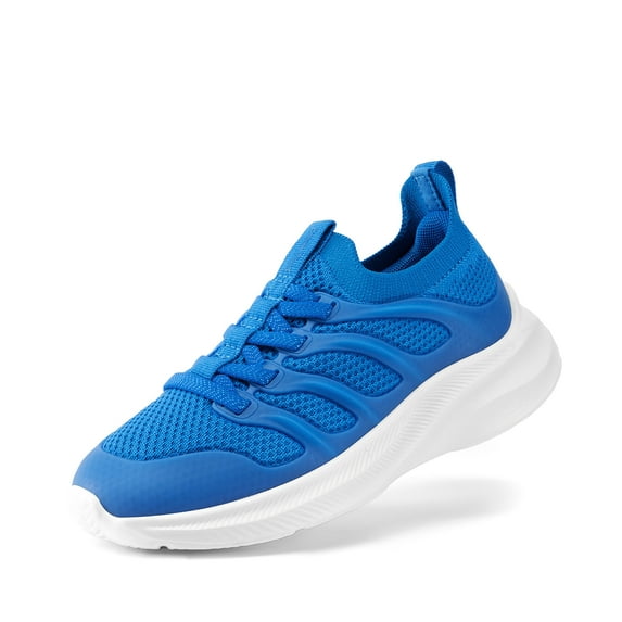 BURUDANI Boys Girls Slip-On Sneakers, Kids’ Athletic Running Tennis Shoes, Breathable Lightweight Sports School Footwear