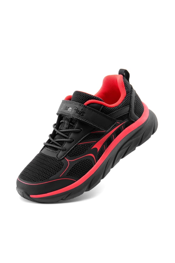 Boys Girls Sneakers – Kids’ EZ-ON EZ-Play Tennis Running Shoes, Lightweight Breathable Athletic Gym Sport Footwear