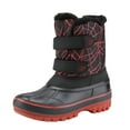 thumbnail image 1 of DREAM PAIRS Boys & Girls Winter Zip Snow Boots Outdoor Warm Waterproof Sport Snow Boot BLACK/RED Size 3, 1 of 6