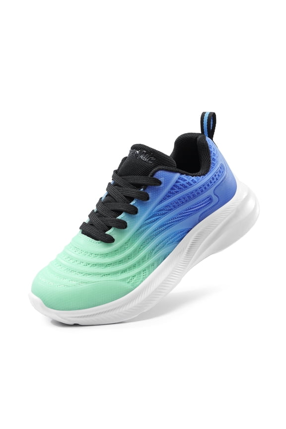 Girls Boys Tennis Sparkle Glitter Lace-Up Athletic Running Sneakers