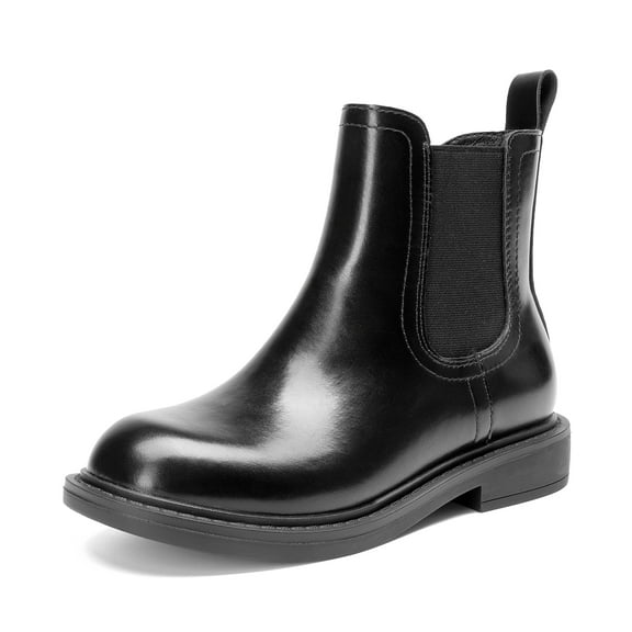 BURUDANI Girls Chelsea Ankle Booties Low-Heel Side-Zip Fashion Boots for Toddler, Little & Big Kid