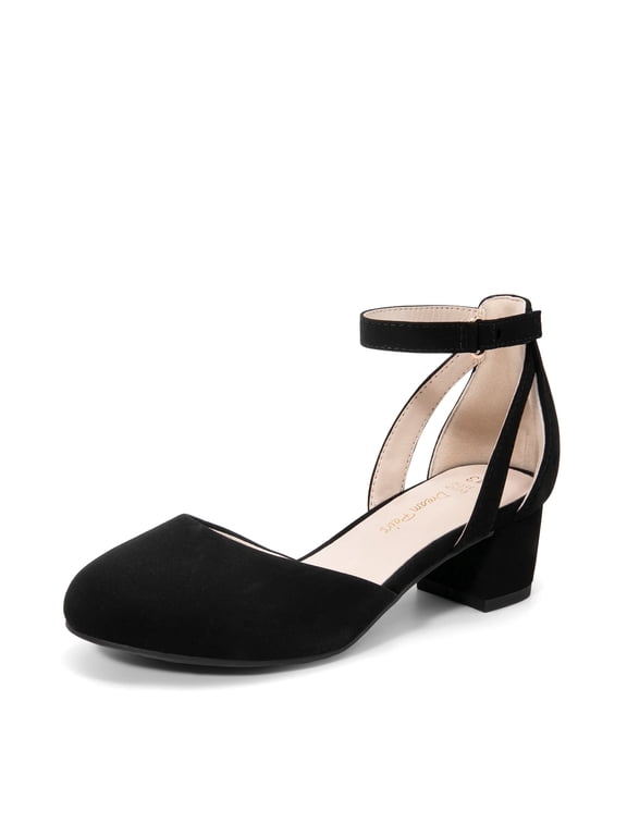 Girls Dress Shoes Closed Toe High Heels Ankle Strap Toddler Little Big Kid Wedding Flower Party Pump