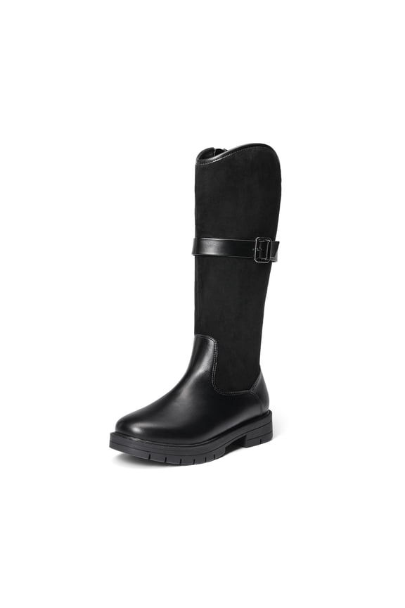 Girls Knee-High Buckle Riding Boots Fashion Boots for Little & Big Kids