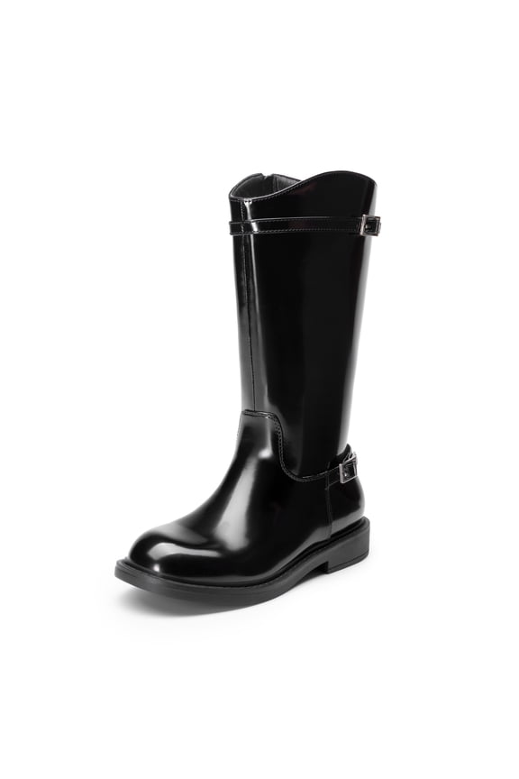Girls Knee-High Side-Zip Riding Boots for Little Kid & Big Kid Sizes