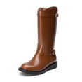 thumbnail image 1 of BURUDANI Girls Knee-High Side-Zip Riding Boots for Little Kid & Big Kid Sizes, 1 of 6