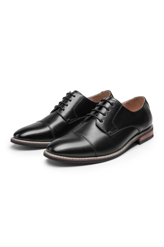 Italy Men's Prince Classic Modern Formal Oxford Wingtip Lace Up Dress Shoes