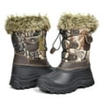 thumbnail image 1 of BURUDANI Kids Boys Girls Warm Snow Boots Insulated Waterproof Winter Ski Boots KSNOW BROWN/CAMO Size 3, 1 of 4