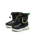 thumbnail image 1 of BURUDANI Kids Mid Calf Winter Snow Boots, Color BLACK/NEON GREEN, Size 5, 1 of 5