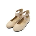 thumbnail image 1 of BURUDANI Mary Jane Shoes For Women Ladies Ballet Flats With Elastic Crossed Ankle Strap, 1 of 6