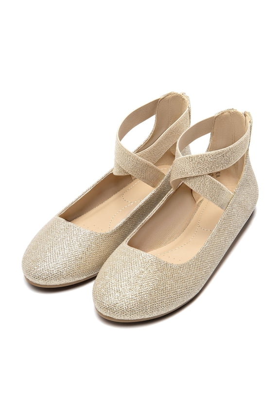 Mary Jane Shoes For Women Ladies Ballet Flats With Elastic Crossed Ankle Strap