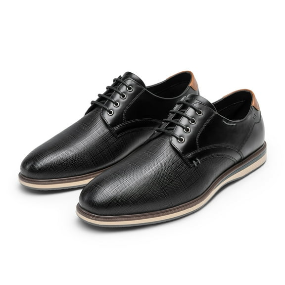 BURUDANI Mens Casual Round Toe Classic Lace-up Oxford Shoes