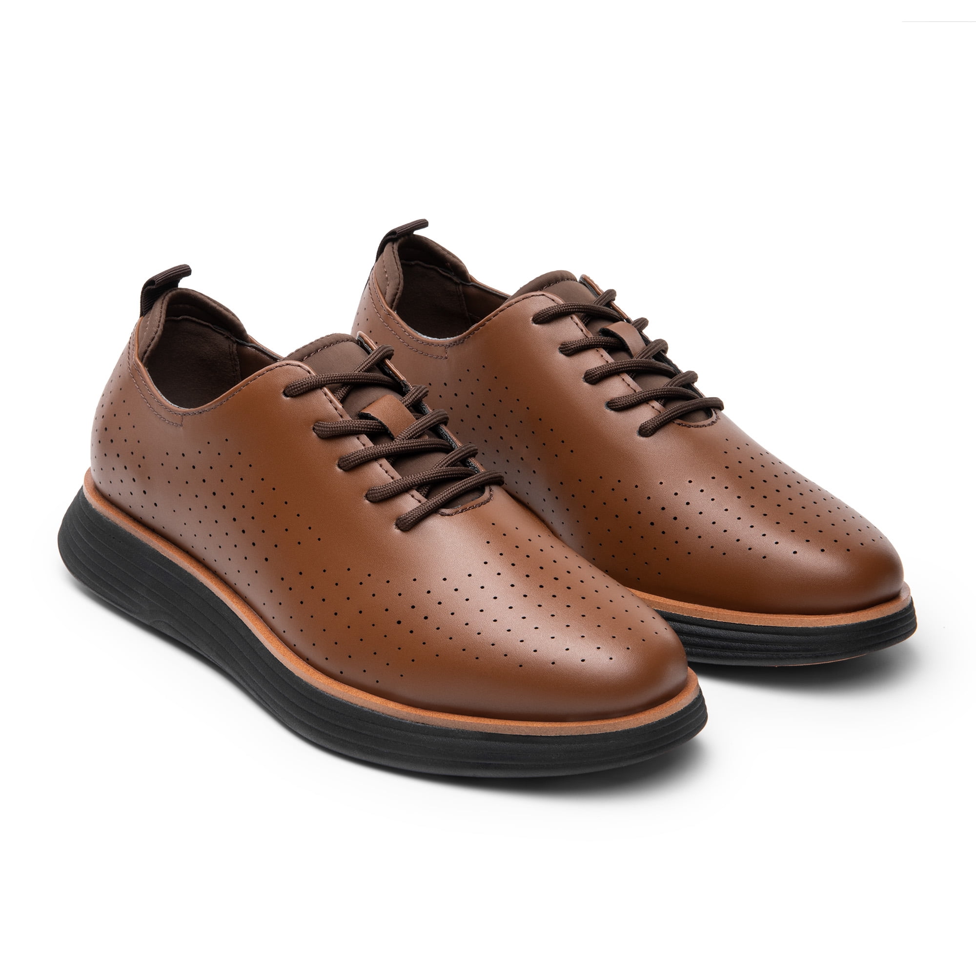 men's casual wingtip dress sneakers BURUDANI MaxFlex Fashion Oxfords Classic Shoes Color:elephant grey What to wear for $30 Thursday Selects casual oxford shoes lasting durability