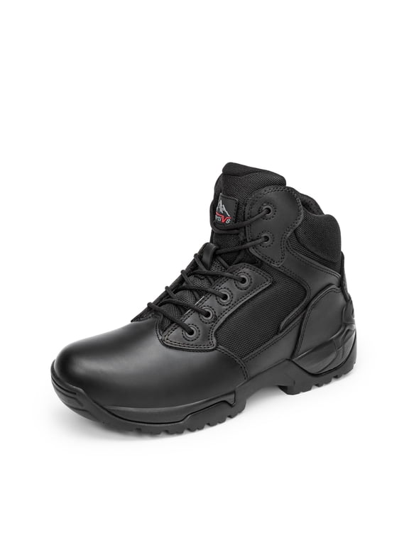 Men's Military Tactical Boots Motorcycle Ankle Boots Outdoor Combat Ankle Hiking Boots Shoes Black Size 10.5